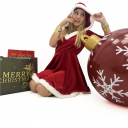 abito in velluto con cappuccio santa